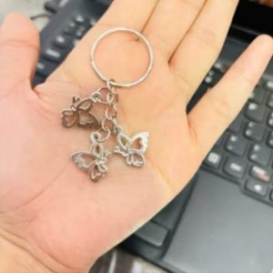 gantungan kunci butterfly silver