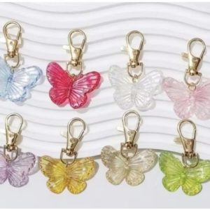 gantungan kunci crystal butterfly luxe